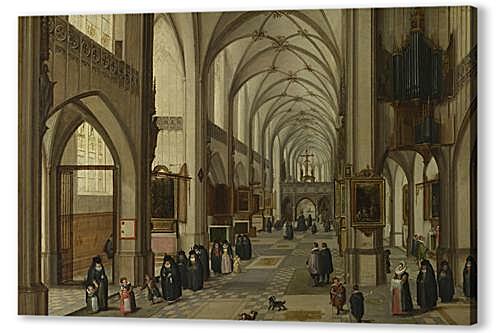 Постер (плакат) - The Interior of a Gothic Church looking East
