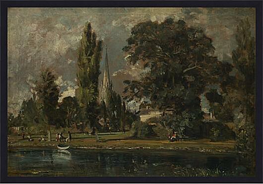 Картина - Salisbury Cathedral and Leadenhall from the River Avon
