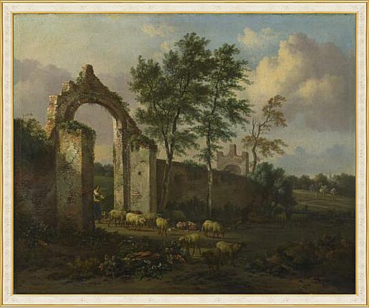 Картина - A Landscape with a Ruined Archway
