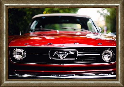 Картина - Красный Мустанг (Ford Mustang)