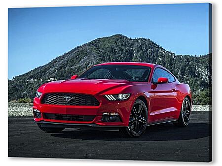 Картина маслом - Красный Мустанг (Ford Mustang)