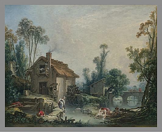 Картина - Landscape with a Watermill
