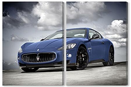 Модульная картина - Синий Мазерати (Maserati)