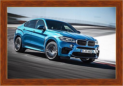 Картина - BMW X6 синий