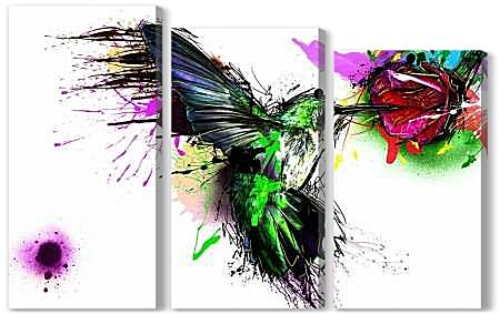 Модульная картина - Колибри