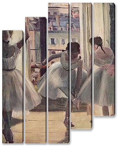 Модульная картина - Drei Tanzerinnen in einem Ubungssaal	
