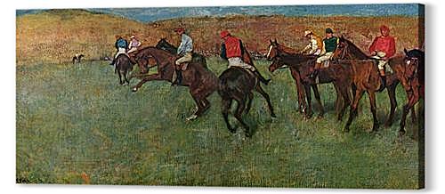Постер (плакат) - Pferderennen vor dem Start	
