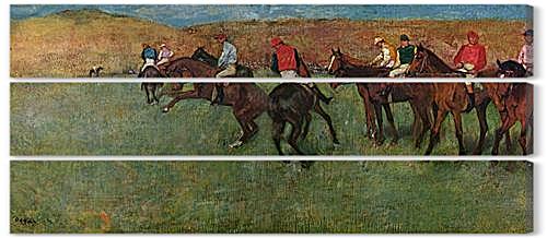 Модульная картина - Pferderennen vor dem Start	
