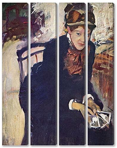Модульная картина - Portrat der Miss Cassatt, die Karten haltend	

