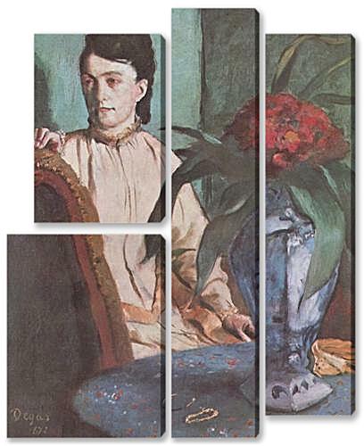 Модульная картина - Sitzende Frau mit der Vase (Portrat der Mlle. E. Musson)	
