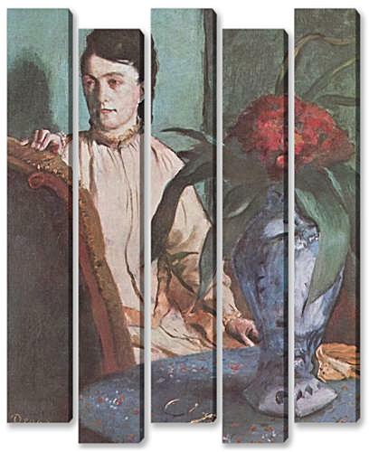 Модульная картина - Sitzende Frau mit der Vase (Portrat der Mlle. E. Musson)	
