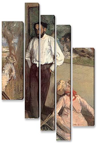 Модульная картина - Portrait of the Painter Henri Michel-Levy	
