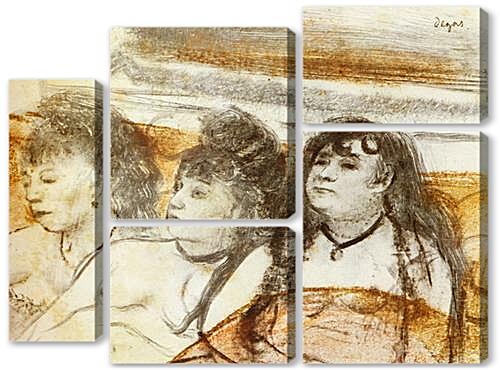 Модульная картина - Trois filles assises de face	
