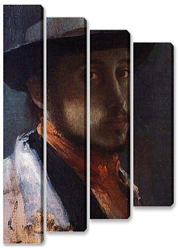 Модульная картина - Degas au chapeau moi	
