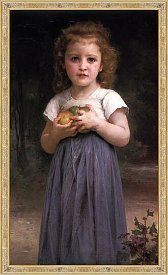 Картина - Petite Fille Tenant des Pommes Dans Les Mains
