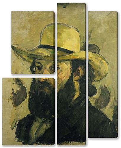 Модульная картина - Self-Portrait in a Straw Hat	
