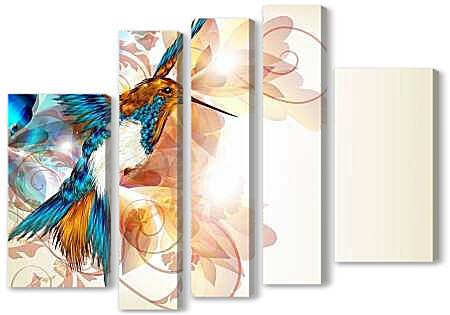 Модульная картина - Колибри