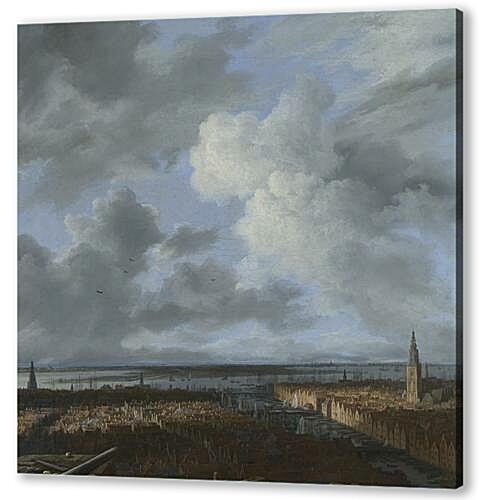 Постер (плакат) - A Panoramic View of Amsterdam looking towards the IJ
