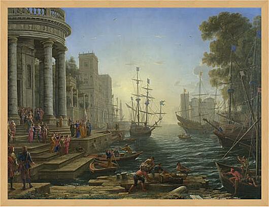 Картина - Seaport with the Embarkation of Saint Ursula
