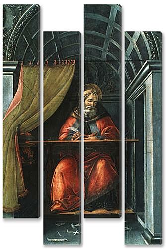Модульная картина - St. Augustinus in  prayer	
