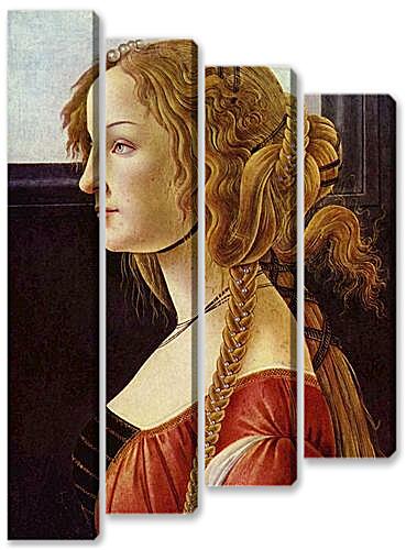 Модульная картина - Portrait of the Simonetta Vespucci	
