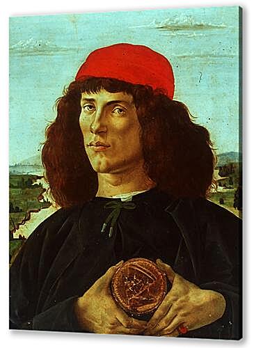 Картина маслом - Portrait of a Man with the Medal of Cosimo de Medici the Elder	
