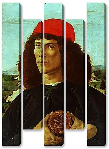 Модульная картина - Portrait of a Man with the Medal of Cosimo de Medici the Elder	

