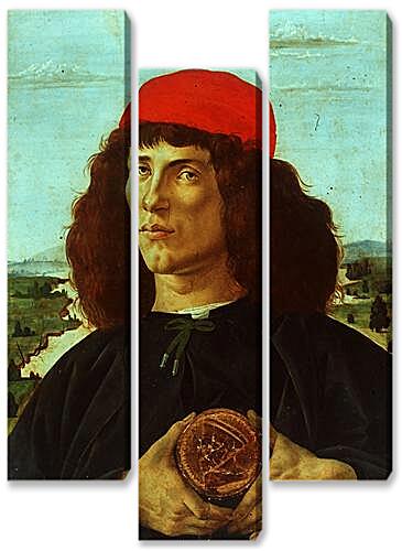 Модульная картина - Portrait of a Man with the Medal of Cosimo de Medici the Elder	
