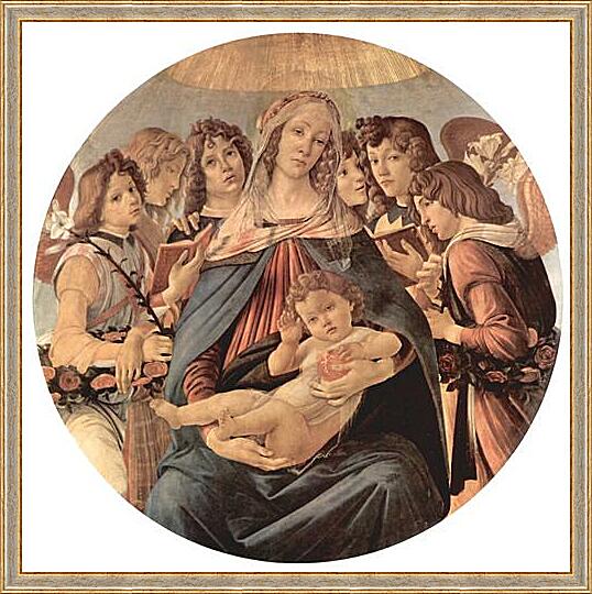 Картина - Madonna with six angels	
