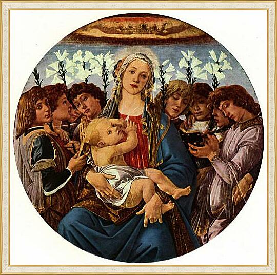 Картина - Madonna with eight singing angels	
