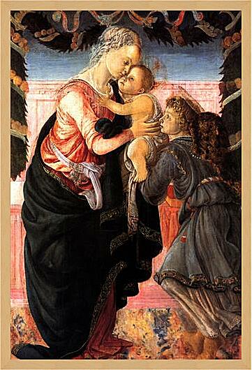 Картина - Madonna with child and an angel	
