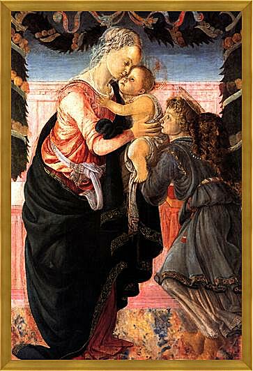 Картина - Madonna with child and an angel	
