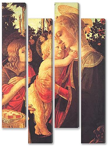 Модульная картина - Madonna of the roseplantation	
