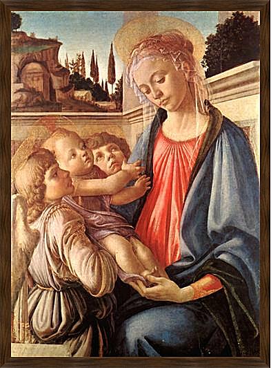 Картина - Madonna and two angels	
