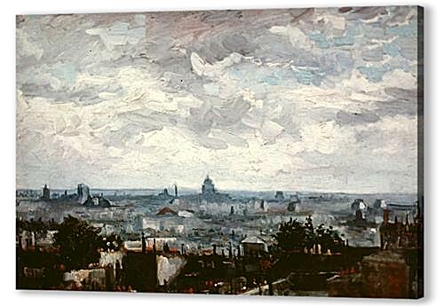Картина маслом - View of the Roofs of Paris
