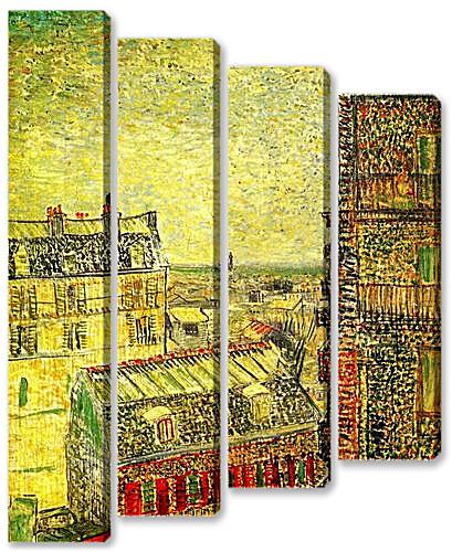Модульная картина - View of Paris from Vincent s Room in the Rue Lepic
