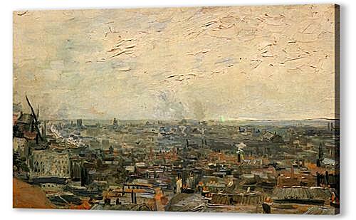 Картина маслом - View of Paris from Montmartre
