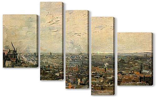 Модульная картина - View of Paris from Montmartre
