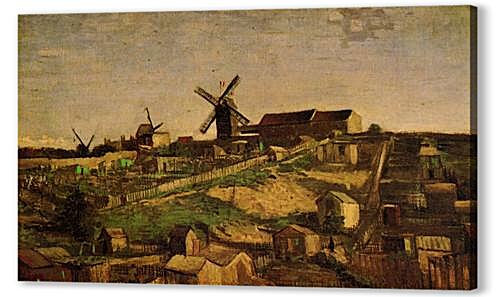 Картина маслом - View of Montmartre with Windmills
