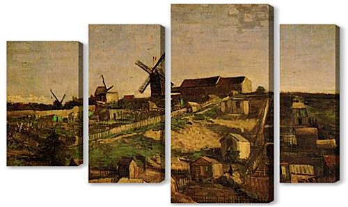 Модульная картина - View of Montmartre with Windmills
