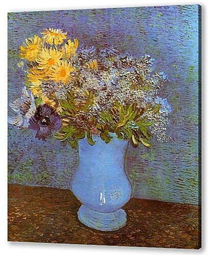 Картина маслом - Vase with Lilacs, Daisies and Anemones
