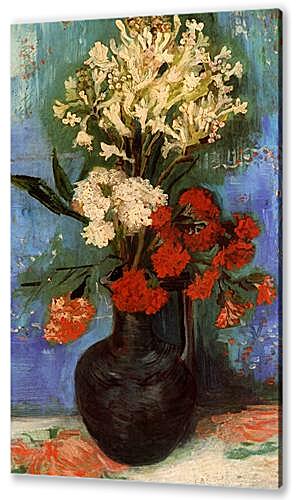 Vase with Carnations and Other Flowers
