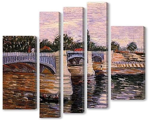 Модульная картина - The Seine with the Pont de la Grande Jette

