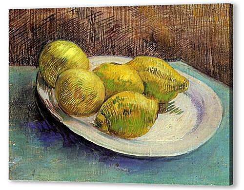 Картина маслом - Still Life with Lemons on a Plate
