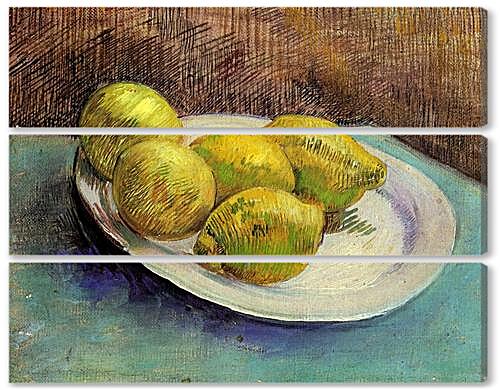 Модульная картина - Still Life with Lemons on a Plate
