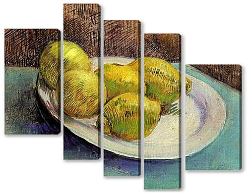 Модульная картина - Still Life with Lemons on a Plate
