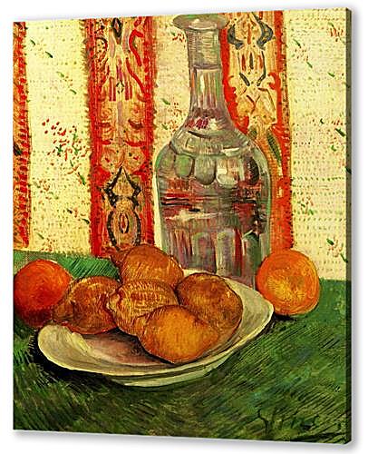Still Life with Decanter and Lemons on a Plate

