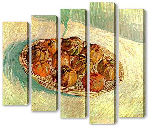 Модульная картина - Still Life with Basket of Apples to Lucien Pissarro
