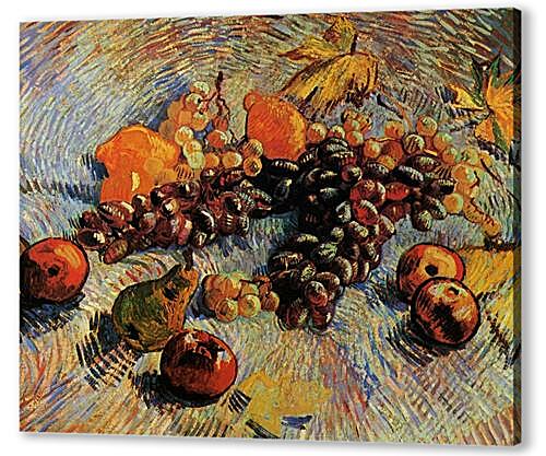 Постер (плакат) - Still Life with Apples, Pears, Lemons and Grapes
