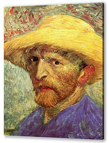 Картина маслом - Self-Portrait with Straw Hat 3
